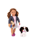 Maddie doll 46cm with a King Charles Spaniel dog maddie