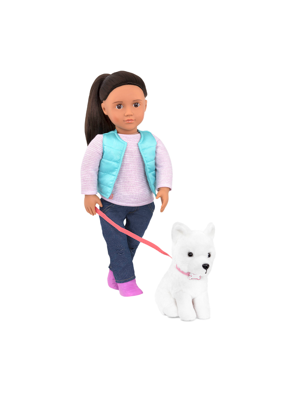 Cassie doll 46cm with a Samoyed puppy
