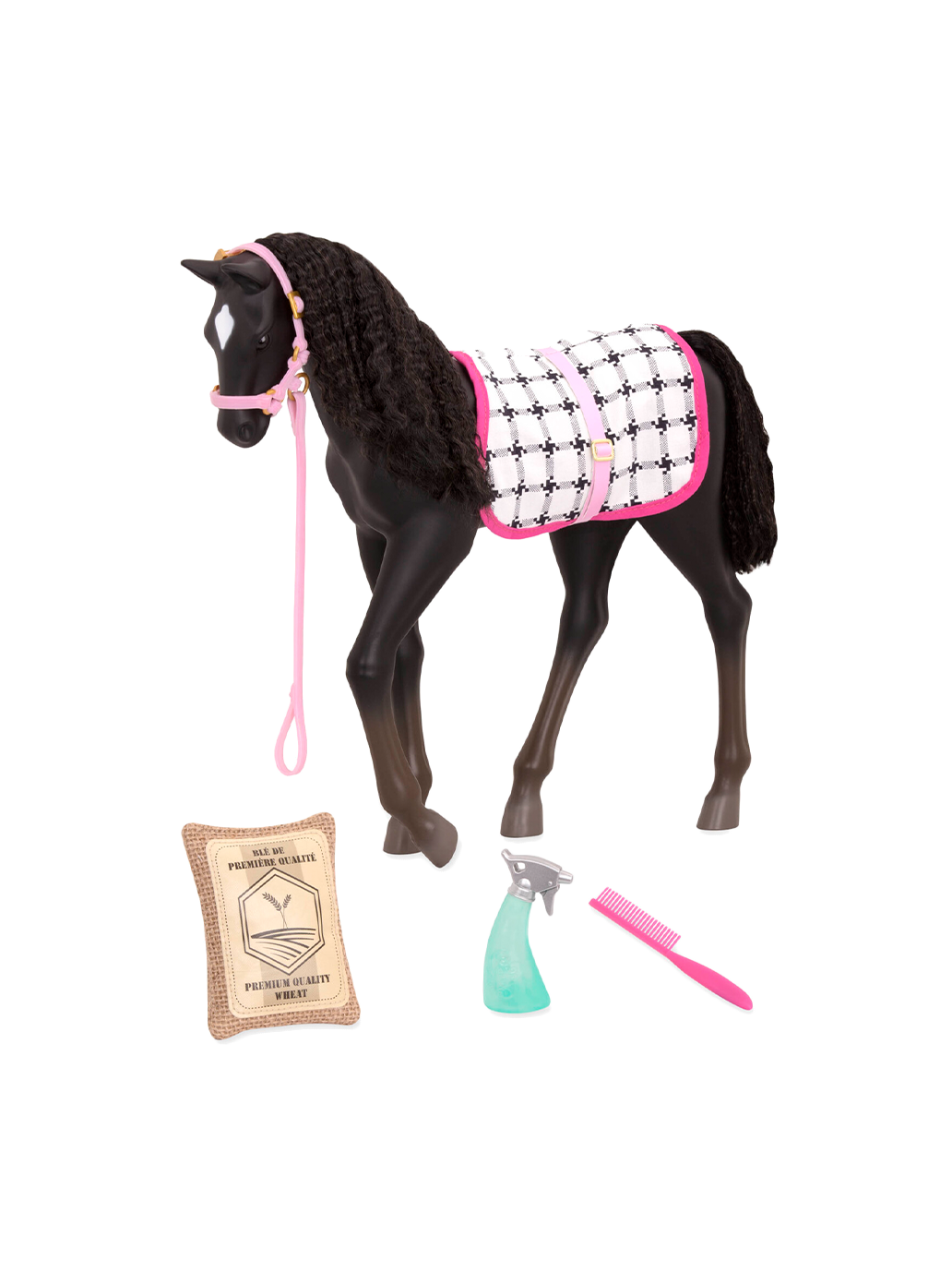 30 cm Black Velvet Foal foal with accessories