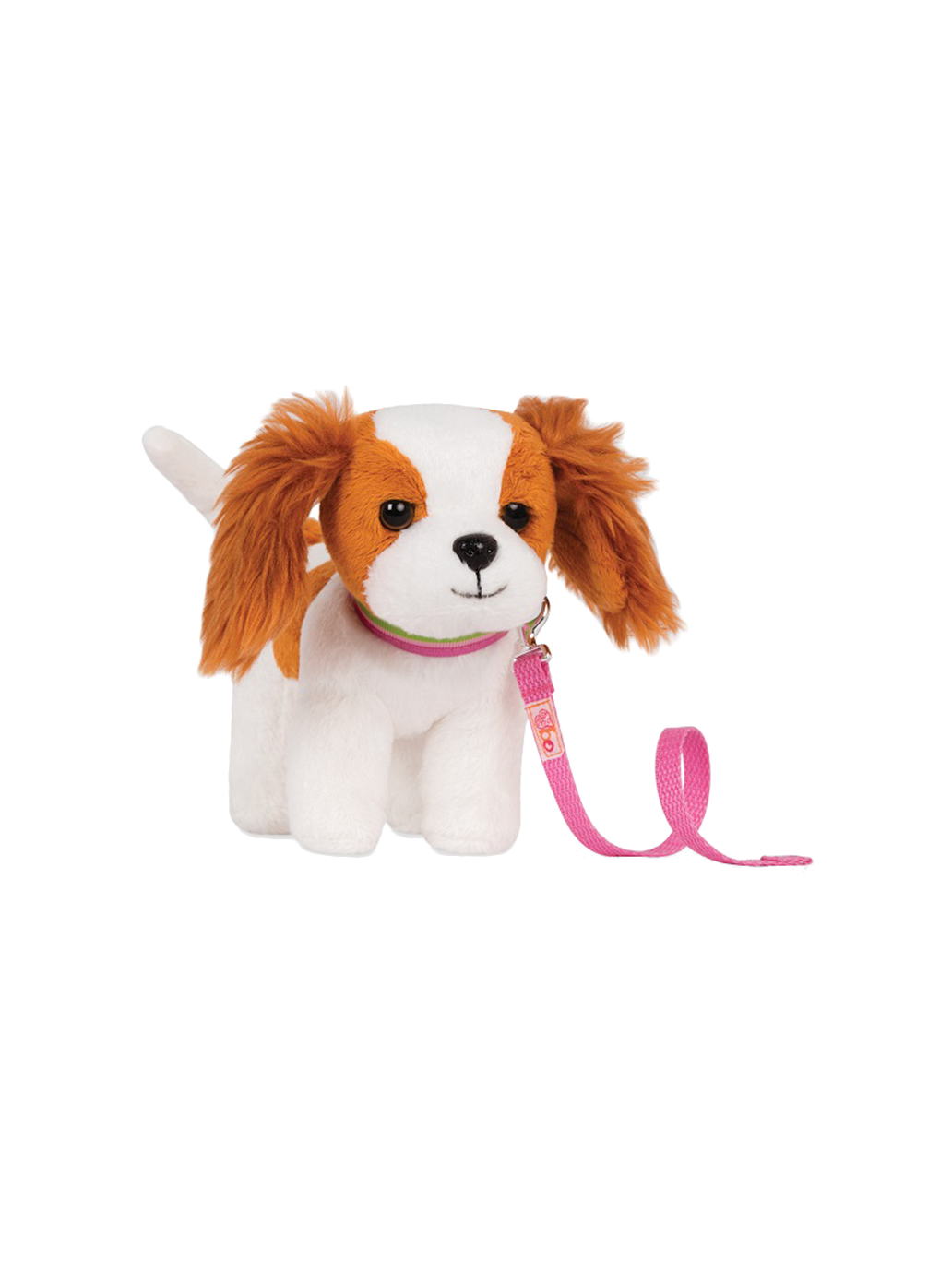 Toy puppy with a leash