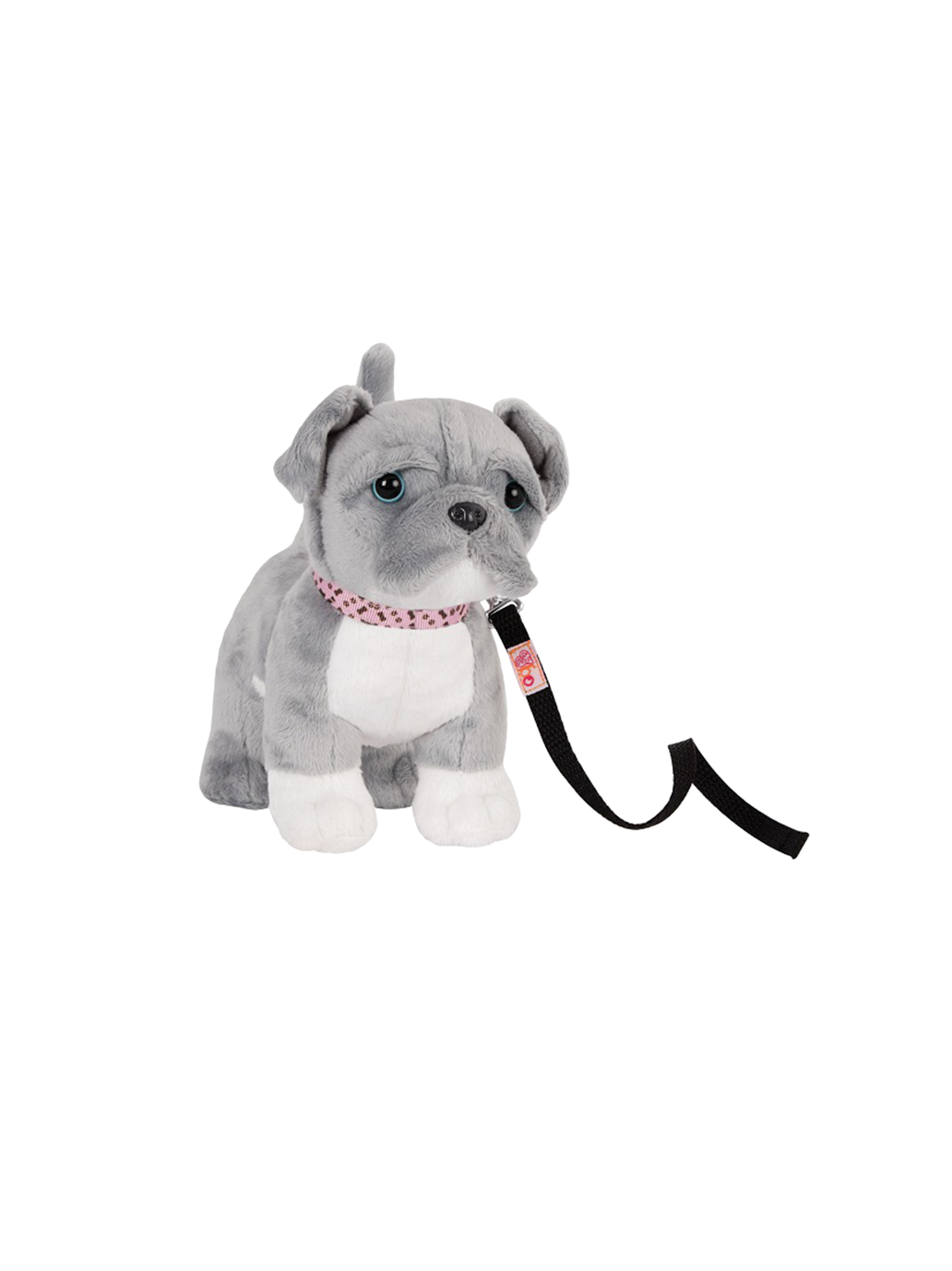 Toy puppy with a leash