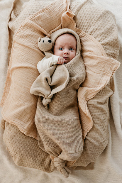 Merino wool cocoon baby blanket