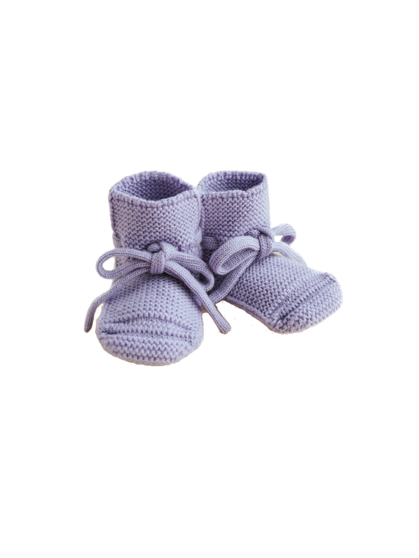 soft Merino wool booties lilac