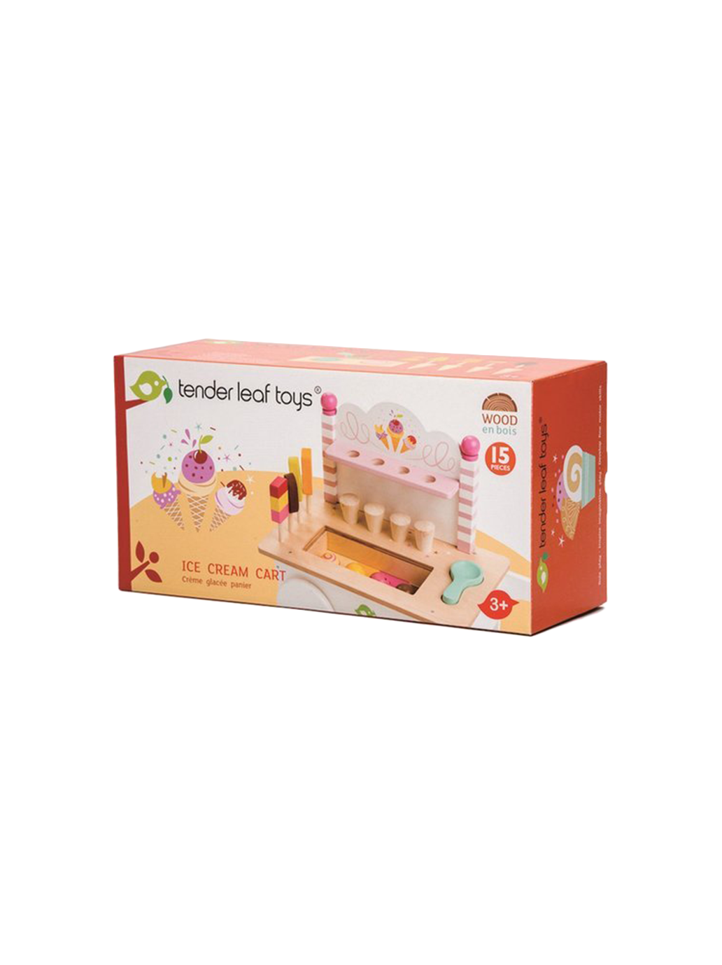 Wooden ice cream shop with magnets