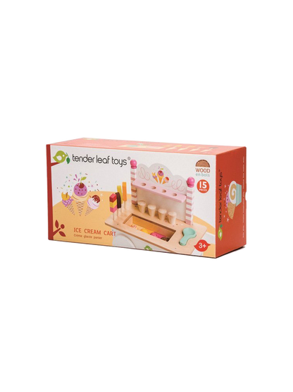 Wooden ice cream shop with magnets