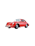 Metal model of the Porsche 356B Coupé car red