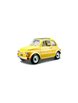 Modelo metálico del coche Fiat 500. yellow