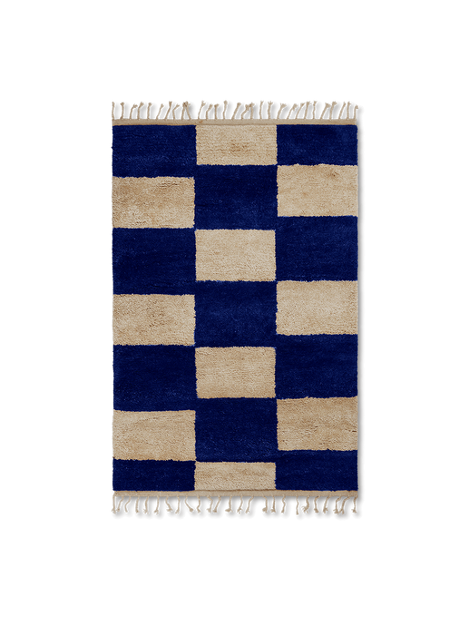 alfombra Mara de lana blue/off white