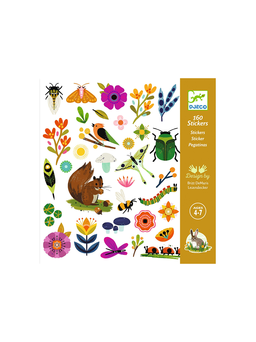 Set of 160 garden stickers