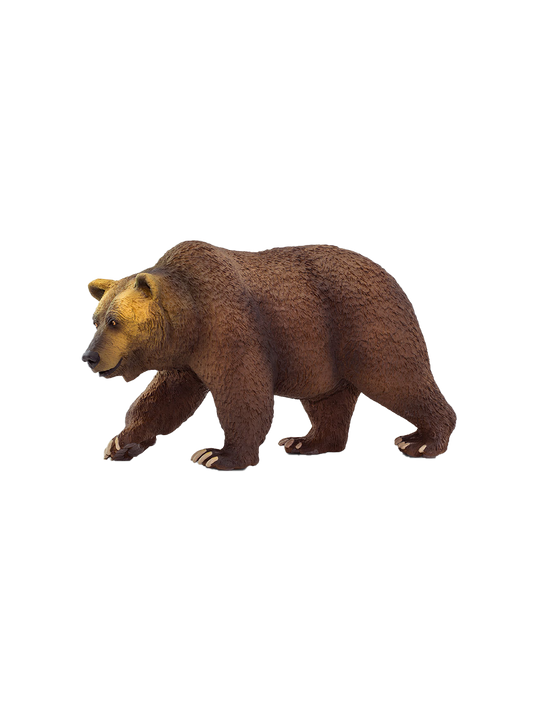 A large figurine of a grizzly bear
