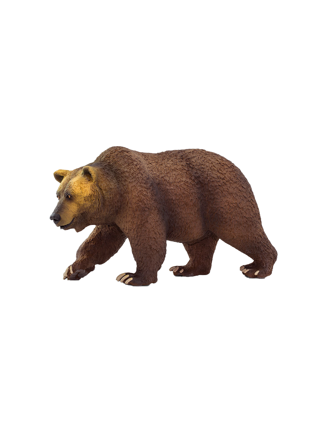 A large figurine of a grizzly bear