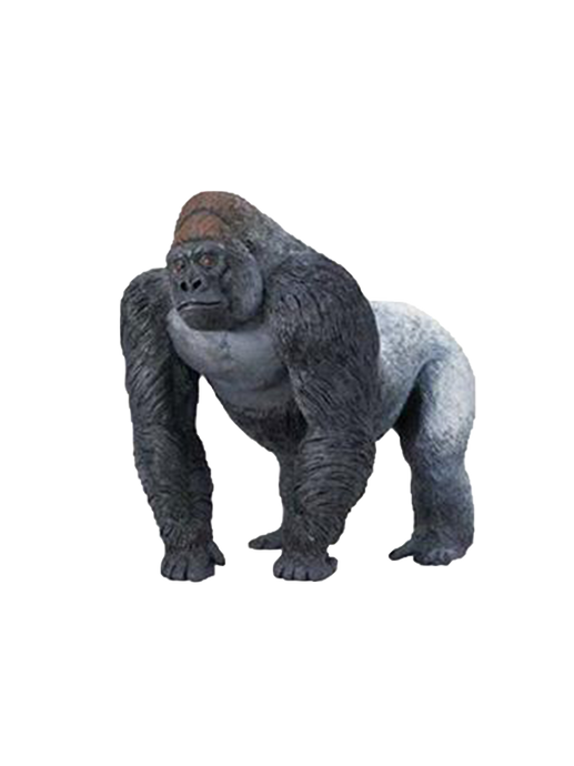 Big gorilla figurine silver gorilla