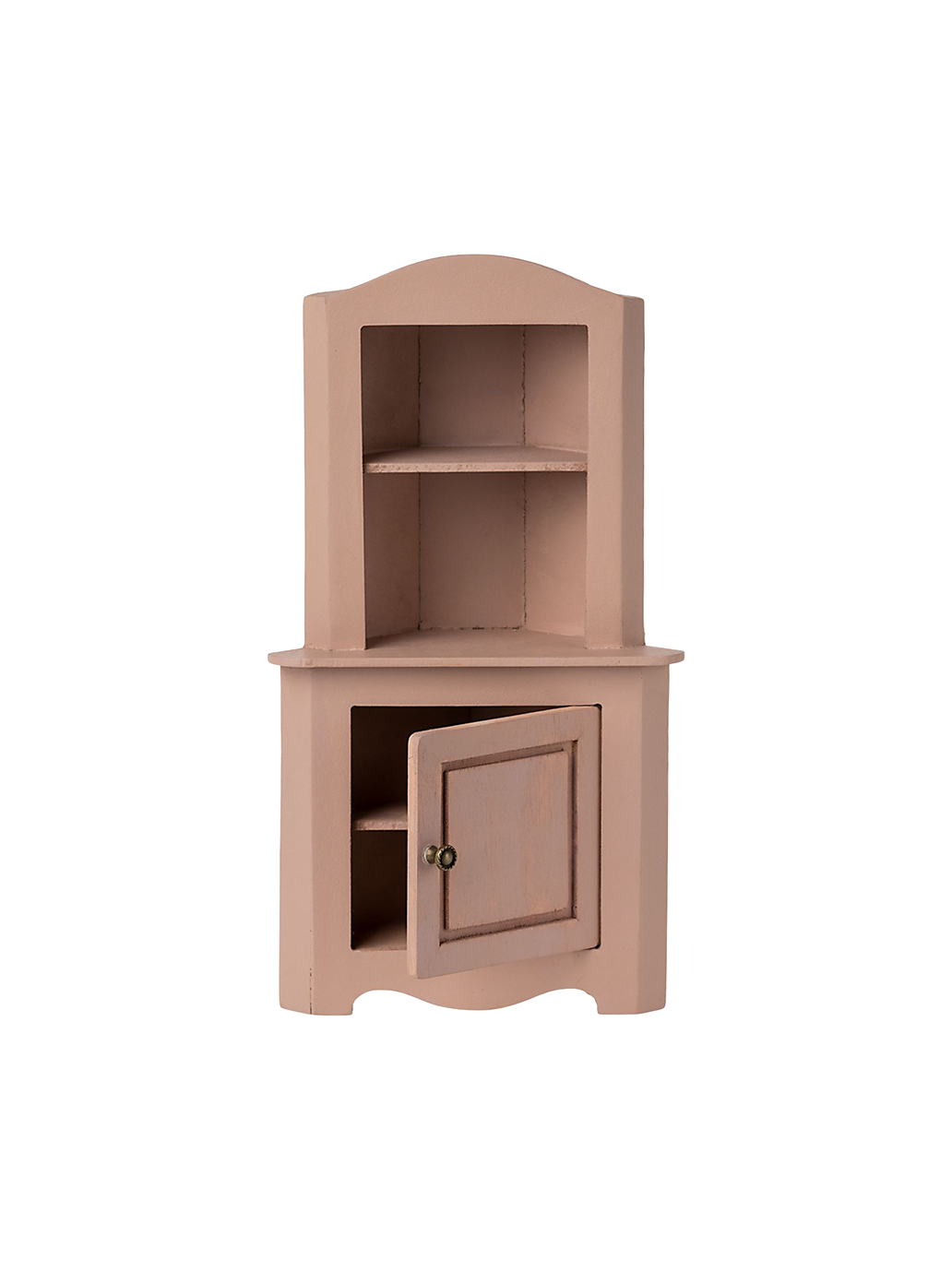 A miniature corner cupboard