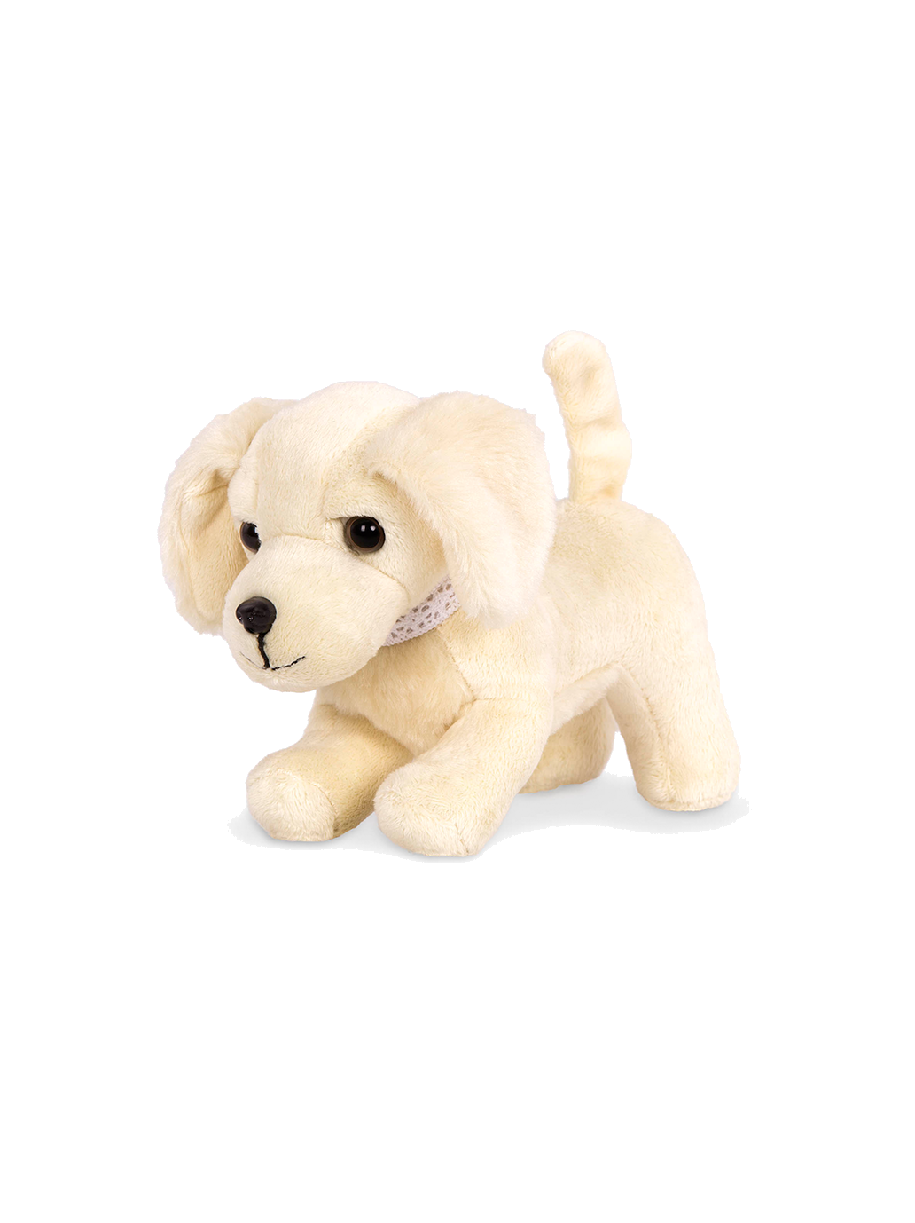 Toy puppy with a leash