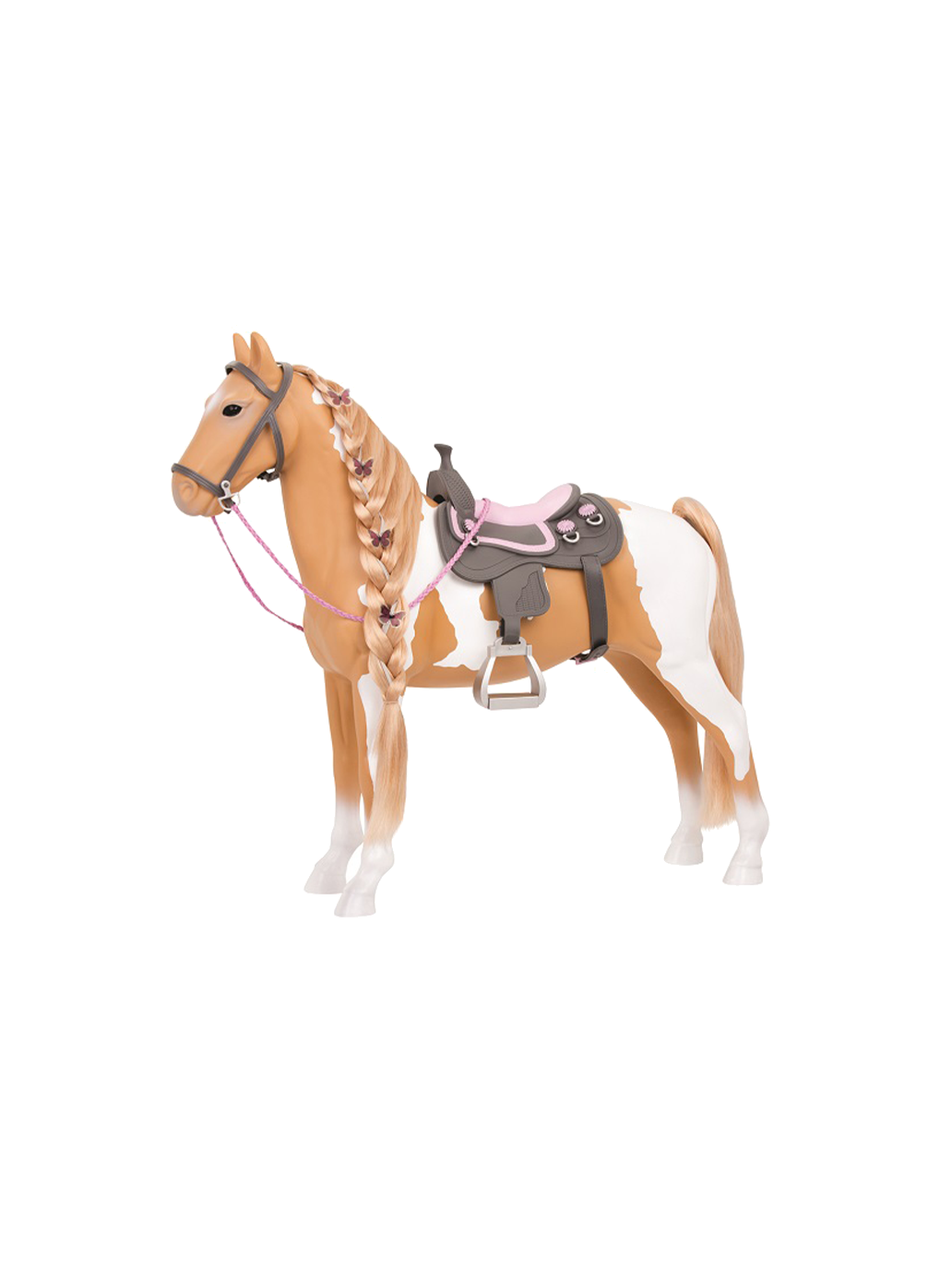 Cavallo Palomino grande da 50 cm con accessori
