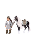 A little jockey doll with a horse