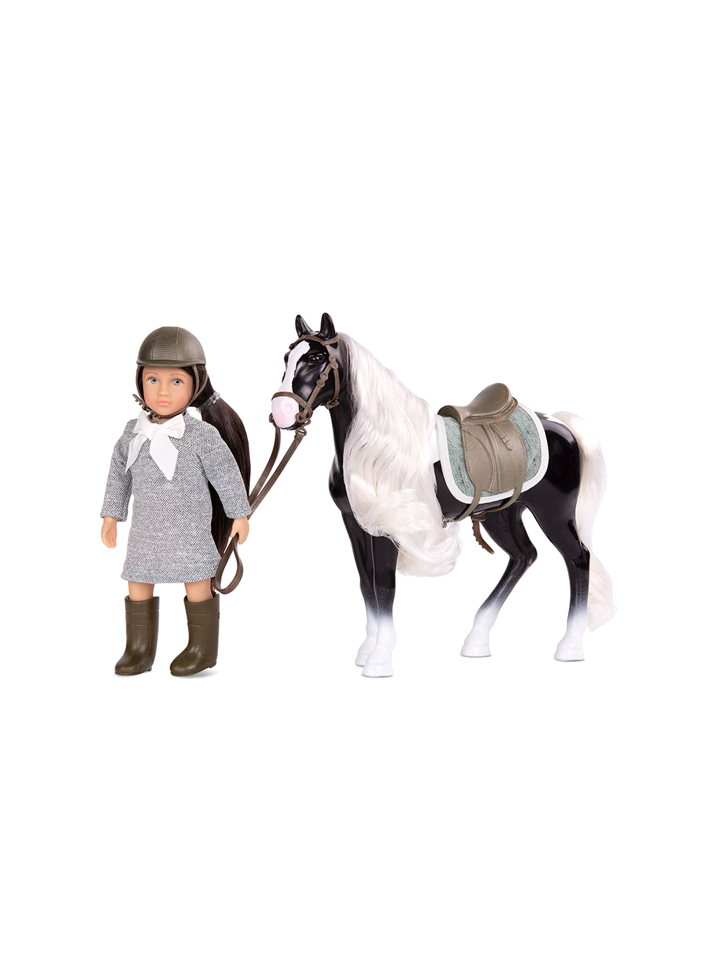 A little jockey doll with a horse