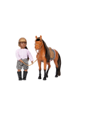 A little jockey doll with a horse