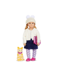 A small doll with a pet