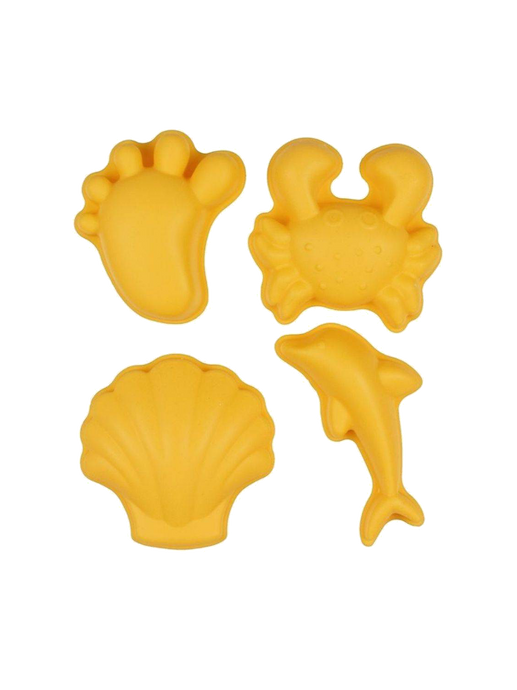 silicone sand molds 4 pcs. yellow