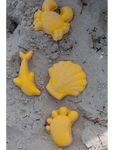 stampi in silicone per sabbia 4 pz. yellow