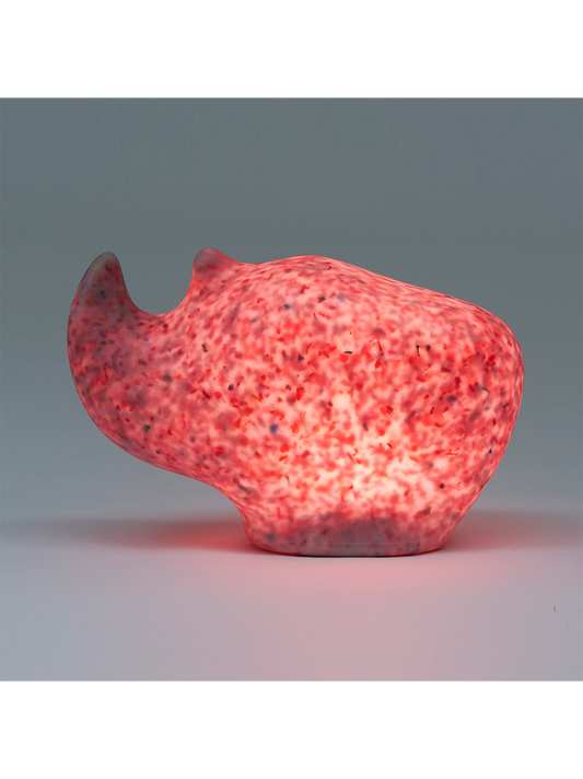 Lampada realizzata in materiale ecologico Rhino Lamp