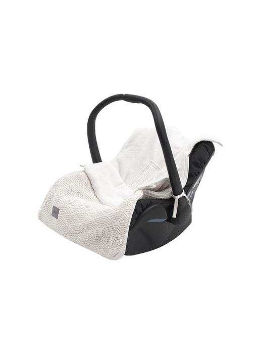 Footmuff for car seat and stroller knit white