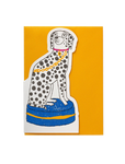 Un biglietto decorativo con una busta dalmatian