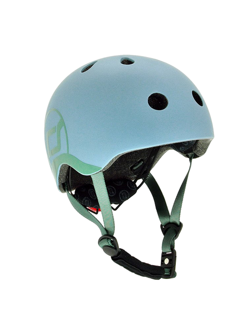 Adjustable children's helmet with light steel