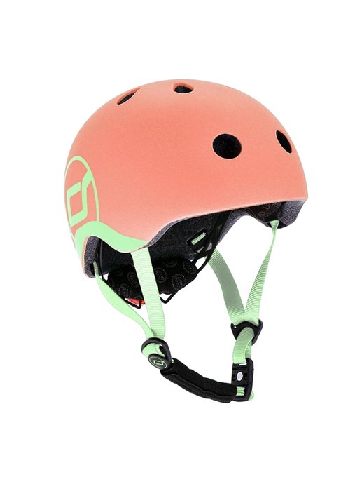 Adjustable children's helmet with light peach