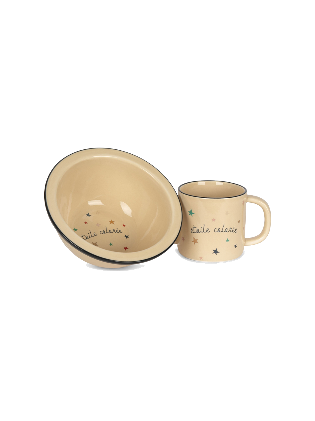 Set ciotola e tazza in ceramica