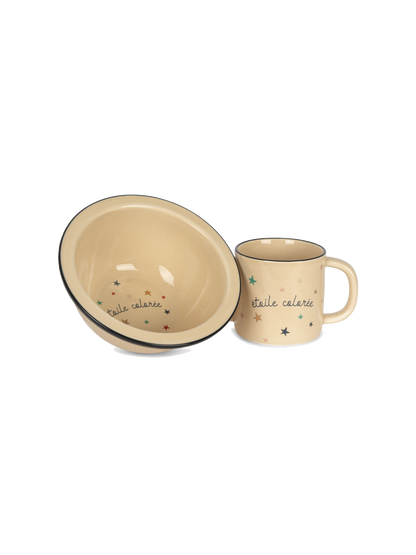 Set ciotola e tazza in ceramica