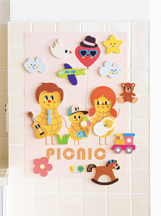Play set foam shapes + poster