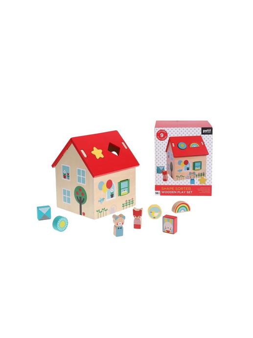 Wooden sorter House with figurines