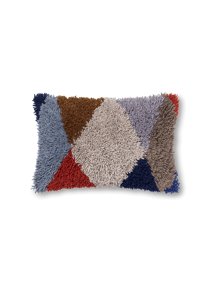 Harlequin wool pillow