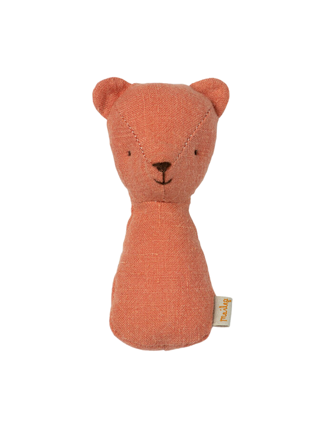 Linen teddy bear rattle