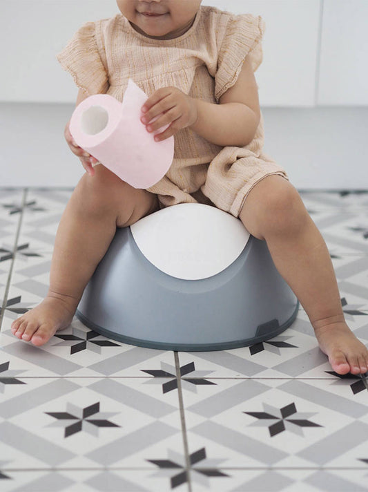 Potty with backrest and removable insert