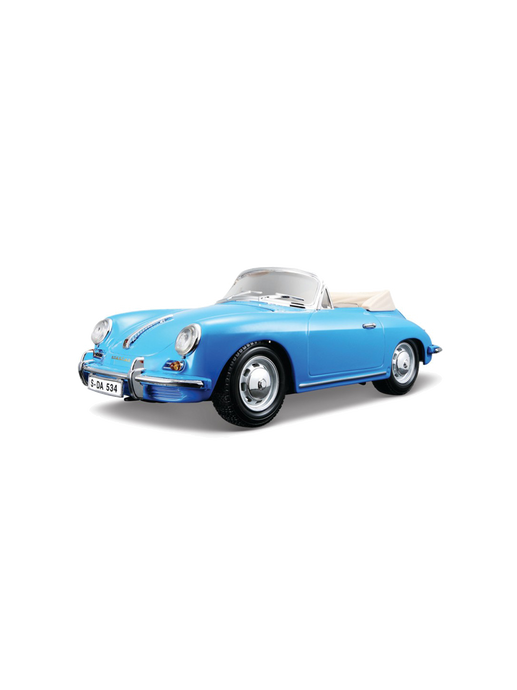 Un grande modello in metallo di un'auto Porsche Cabriolet blue