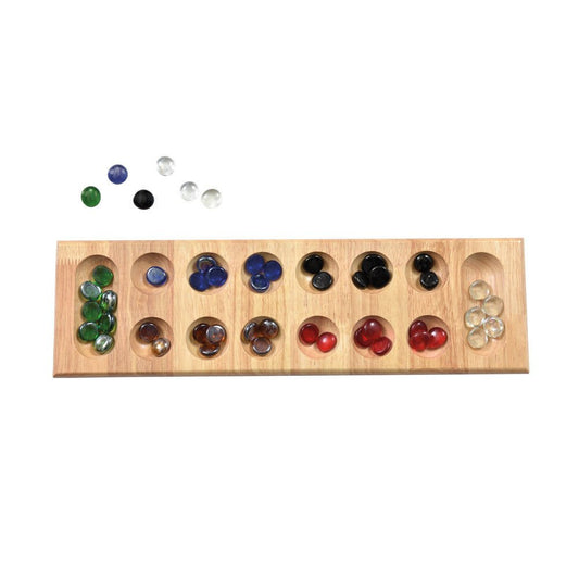 wooden strategy and puzzle game Mancala
