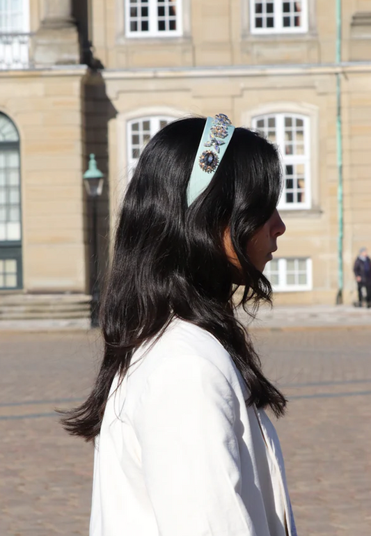 Fascia per capelli decorativa con cristalli Caren Headband