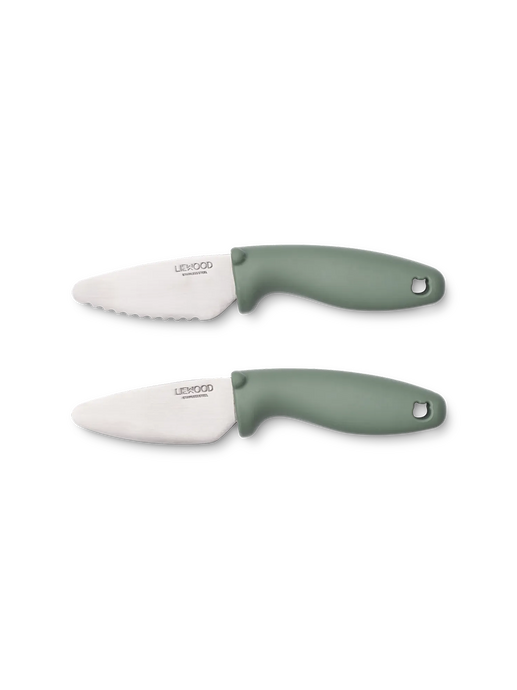 Knife set for kids faune green