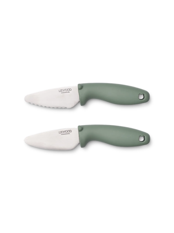 Knife set for kids faune green