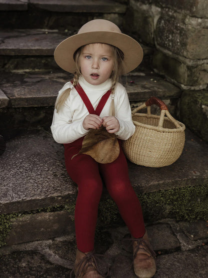 organic cotton tights with vintage suspenders