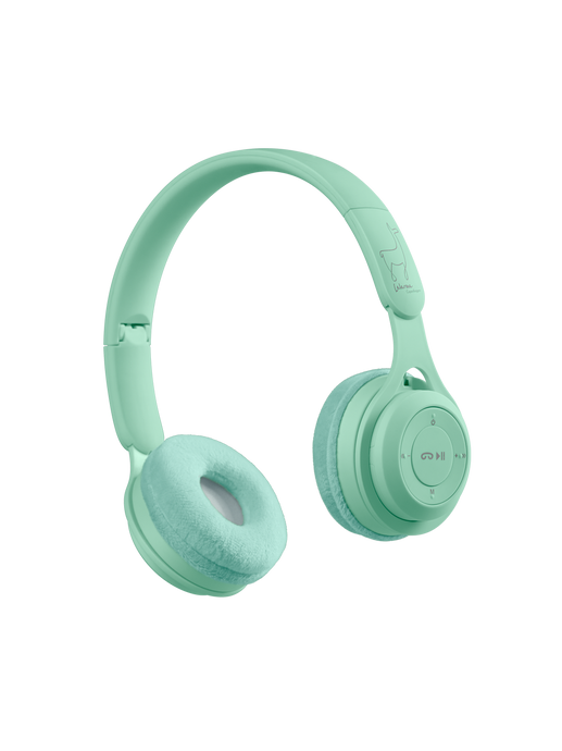 Wireless headphones for kids mint green