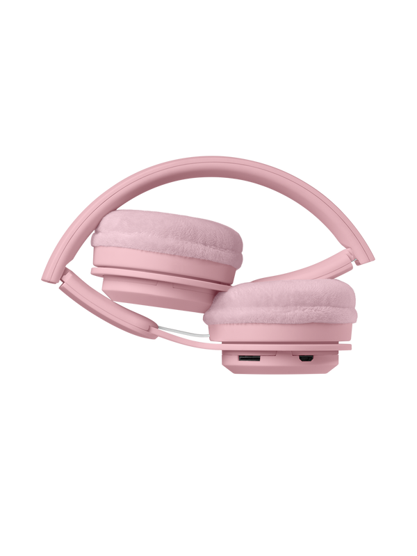Wireless headphones for kids cottoncandy pink