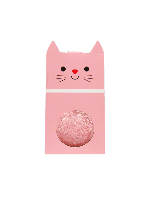 Rubber ball with glitter cat
