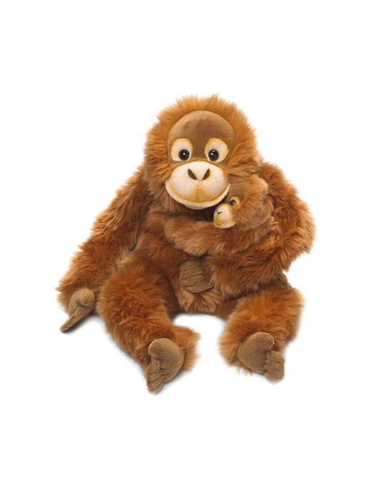 Peluche riciclato WWF Mamma con bambino orangutan