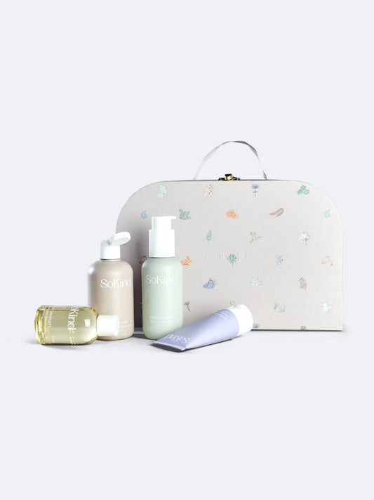 Dear baby skincare kit in a suitcase