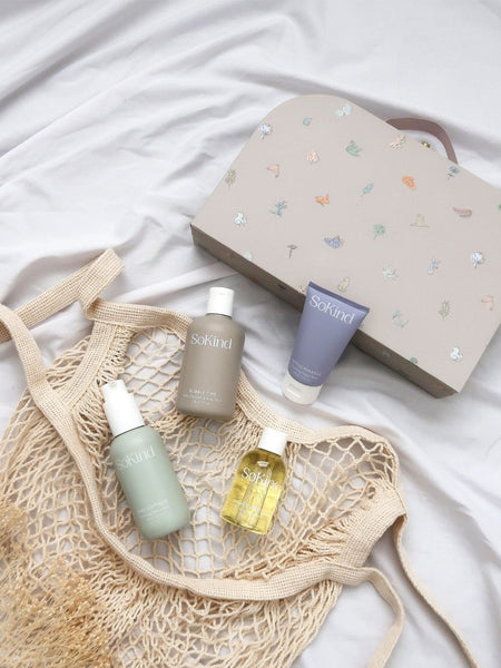 Dear baby skincare kit in a suitcase