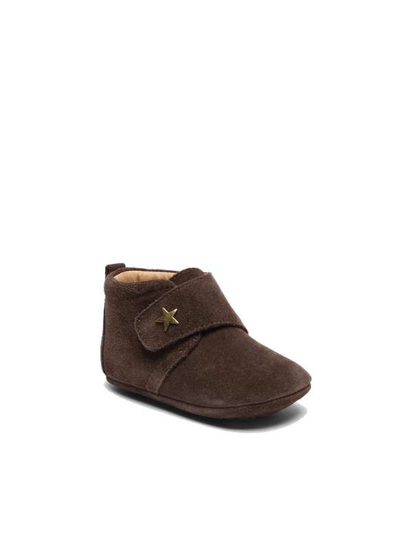 First baby shoes Star dark brown
